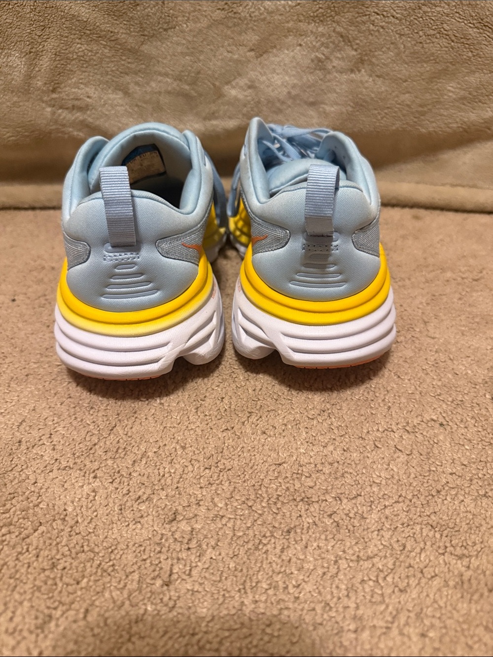 Hoka Women's Light Blue & Yellow Bondi-Style Running Shoes - Picture 5 of 5